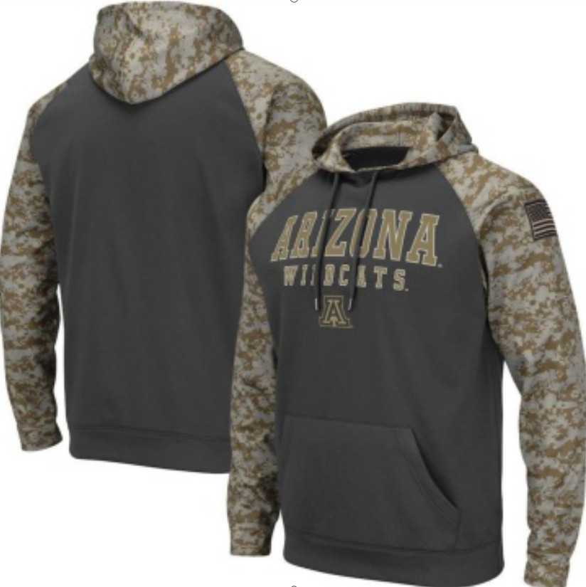 Men's Arizona Wildcats Gray Camo Pullover Hoodie,We sell and wholesale Men's Arizona Wildcats Gray Camo Pullover Hoodie on line form chian!